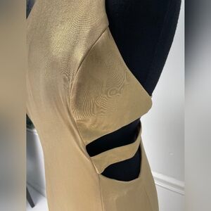 NWT Ed Young/Poly USA Gold gown Size L